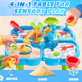 YCFUN Outdoor Toys 4-in-1 Water Tables for Toddlers Kids, Beach Sand Toy for Backyard
